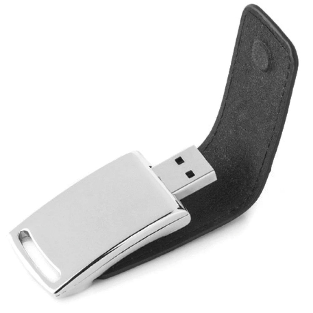 8745_acik_v1 8745-16GB Deri USB Bellek - Görsel 1