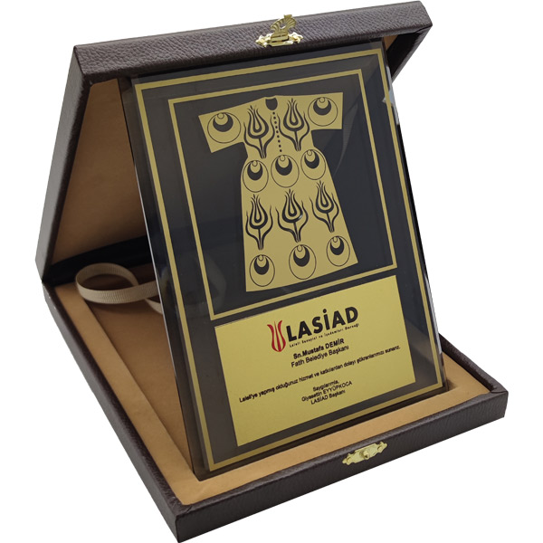 ekt_600_2025 EKT-600 Kutulu Kristal Plaket - Görsel 1